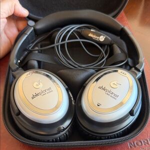 Able planet Silver and Black Headphones